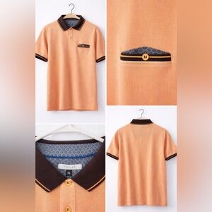 Codice Peach Polo Shirt Size 56 (XXL) NWT Egyptian Cotton Luxury Knit
